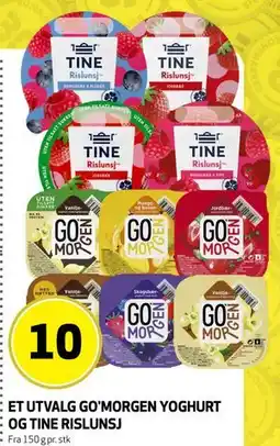 Bunnpris ET UTVALG GO'MORGEN YOGHURT OG TINE RISLUNSJ tilbud