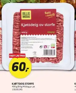 Bunnpris KJØTTDEIG STORFE tilbud