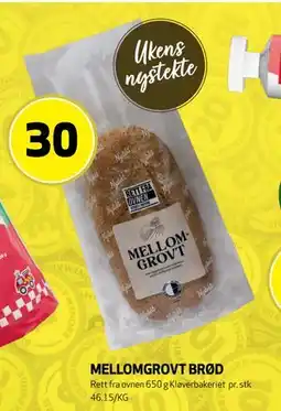 Bunnpris MELLOMGROVT BRØD tilbud