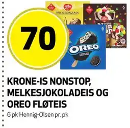 Bunnpris KRONE-IS NONSTOP, MELKESJOKOLADEIS OG OREO FLØTEIS tilbud