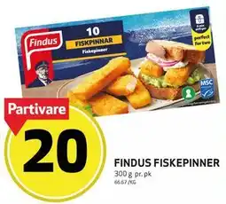 Bunnpris FINDUS FISKEPINNER tilbud