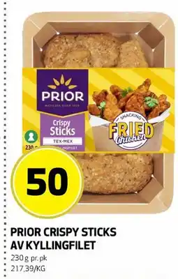 Bunnpris PRIOR CRISPY STICKS AV KYLLINGFILET tilbud