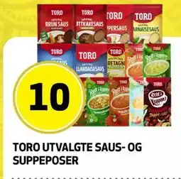 Bunnpris TORO UTVALGTE SAUS- OG SUPPEPOSER tilbud