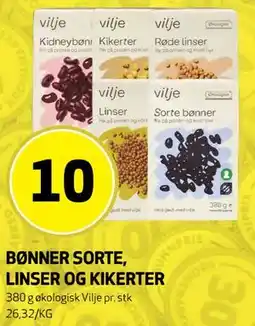 Bunnpris BØNNER SORTE, LINSER OG KIKERTER tilbud