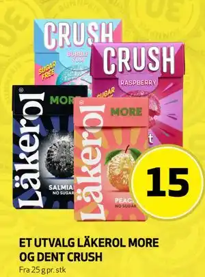 Bunnpris ET UTVALG LÄKEROL MORE OG DENT CRUSH tilbud
