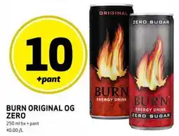 Bunnpris BURN ORIGINAL OG ZERO tilbud