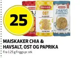 Bunnpris MAISKAKER CHIA & HAVSALT, OST OG PAPRIKA tilbud