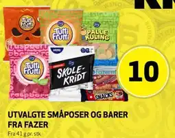 Bunnpris UTVALGTE SMÅPOSER OG BÆRER FRA FAZER tilbud