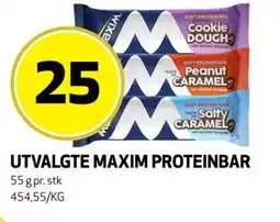 Bunnpris UTVALGTE MAXIM PROTEINBAR tilbud