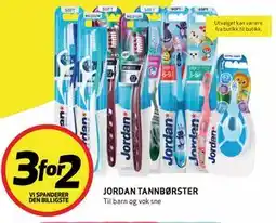 Bunnpris JORDAN TANNBØRSTER tilbud