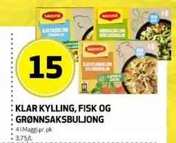 Bunnpris KLAR KYLLING, FISK OG GRØNNSAKSBULJONG tilbud
