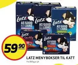 Bunnpris LATZ MENYBOKSER TIL KATT tilbud