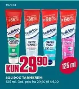 Europris Solidox tannkrem tilbud