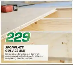 Coop Byggmix Sponplate golv 22 mm tilbud
