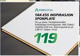 Coop Byggmix Forestia tak-ess inspirasjon sponplate tilbud