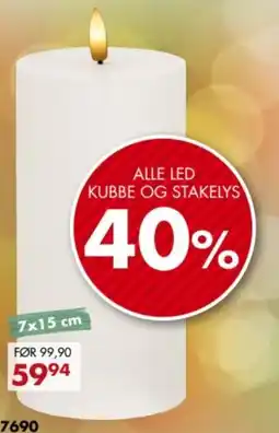 Sparkjøp Alle led kubbe og stakelys tilbud
