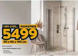 Megaflis Celeste Celeste MH200 dusjhjørne krom tilbud