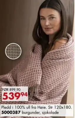 Sparkjøp Høie pledd tilbud
