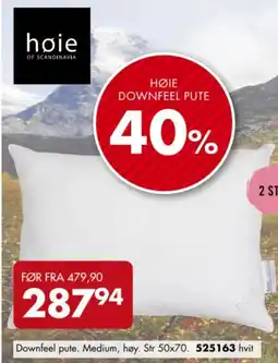 Sparkjøp Høie downfeel pute tilbud