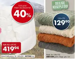 Sparkjøp Totland fiber helårsdyne tilbud