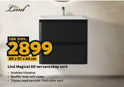 Megaflis Lind Magical 60 servantskap sort tilbud