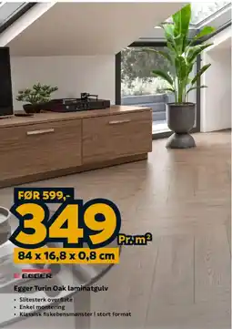 Megaflis Egger Turin Oak laminatgulv tilbud