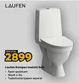 Megaflis Laufen Kompas toalett hvit tilbud
