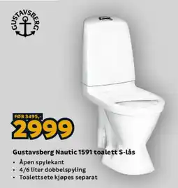 Megaflis Gustavsberg Nautic 1591 toalett S-lås tilbud