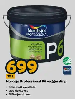 Megaflis Nordsjø Professional P6 veggmaling tilbud