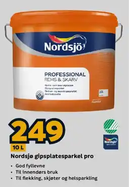 Megaflis Nordsjö gipsplatesparkel pro tilbud
