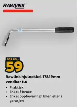 Megaflis Rawlink hjulnøkkel 17&19mm tilbud