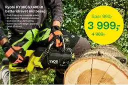 Felleskjøpet Ryobi RY36CSX40D-0 batteridrevet motorsag tilbud