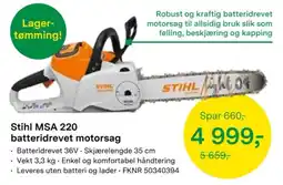 Felleskjøpet Stihl MSA 220 batteridrevet motorsag tilbud
