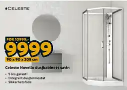 Megaflis Celeste Novello dusjkabinett satin tilbud