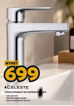 Megaflis Celeste Newport servantbatteri trom tilbud