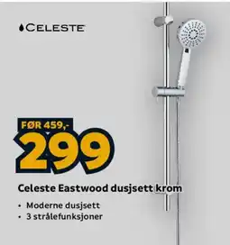 Megaflis Celeste Eastwood dusjsett krom tilbud