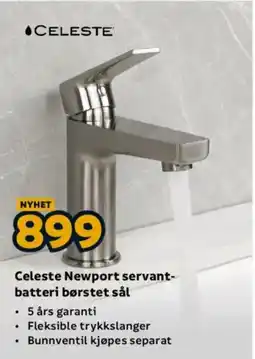 Megaflis Celeste Newport servant-batteri børstet sål tilbud