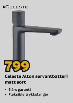 Megaflis Celeste Alton servantbatteri matt sort tilbud