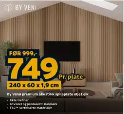 Megaflis By Venø premium akustikk spileplate oljet eik tilbud