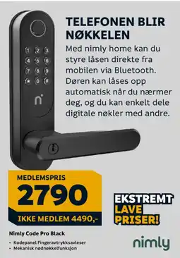 Megaflis Nimly Code Pro Black tilbud