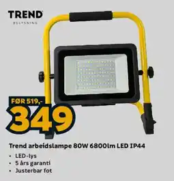 Megaflis Trend arbeidslampe 80W 6800lm LED IP44 tilbud