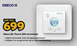 Megaflis Ebeco Eb-Therm 205 termostat tilbud