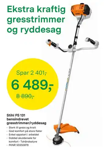 Stihl FS 131 gresstrimmer/ryddesag