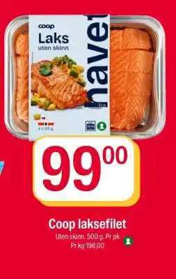 Coop Extra Coop laksefilet tilbud
