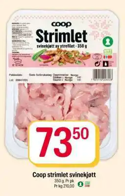 Coop Extra COOP STRIMLET SVINEKJØTT tilbud