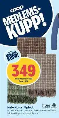 Coop Extra Høie Nona ullpledd tilbud