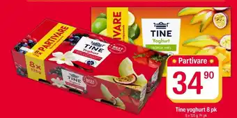 Coop Extra Tine yoghurt 8 pk tilbud