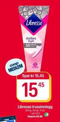 Coop Extra Libresse truseinnlegg tilbud