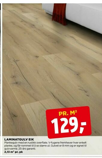 jem & fix Laminatgulv eik tilbud