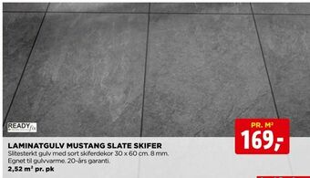 jem & fix Laminatgulv mustang slate skifer tilbud